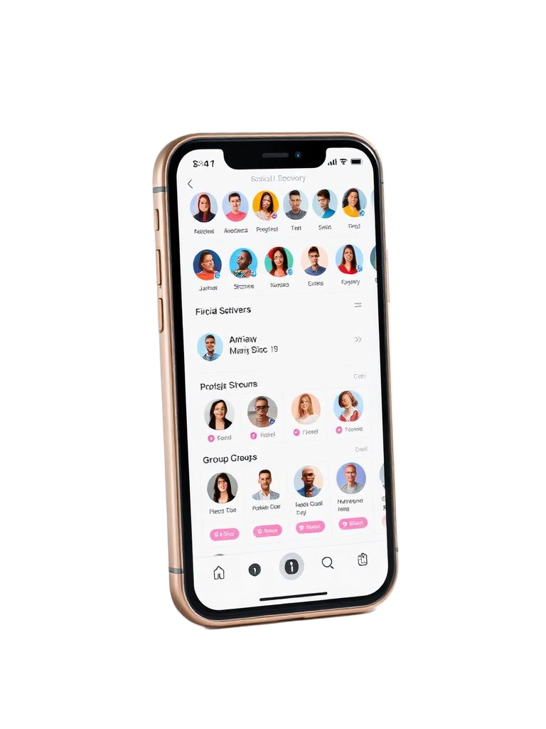 App BloOp mostrando lista de grupos